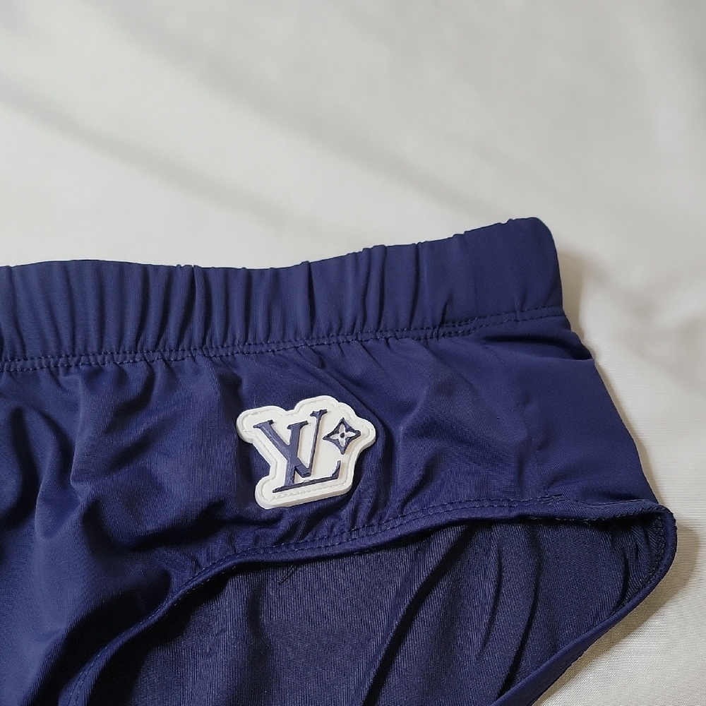 Louis Vuitton Signature Navy and White Logo Swim Briefs - Picture 2 of 5